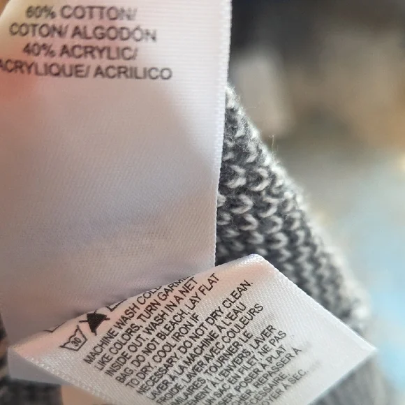 Lucky Brand Shawl Collar Open Front Jacquard Knit Cardigan - Picture 8 of 9